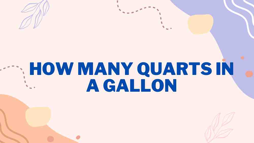 how many quarts in a gallon